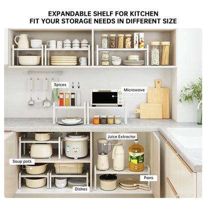 Extendable Under Sink Storage Rack - Multi-Layer Cabinet Organizer