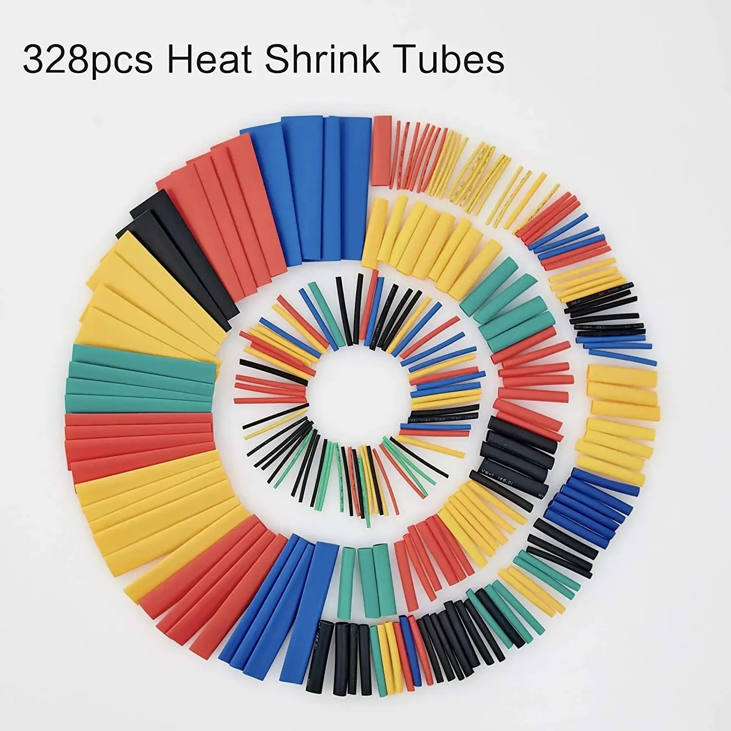 164/328PCS 2:1 Heat Shrink Tubing Kit 5 Colors 8 Sizes Wire Cable