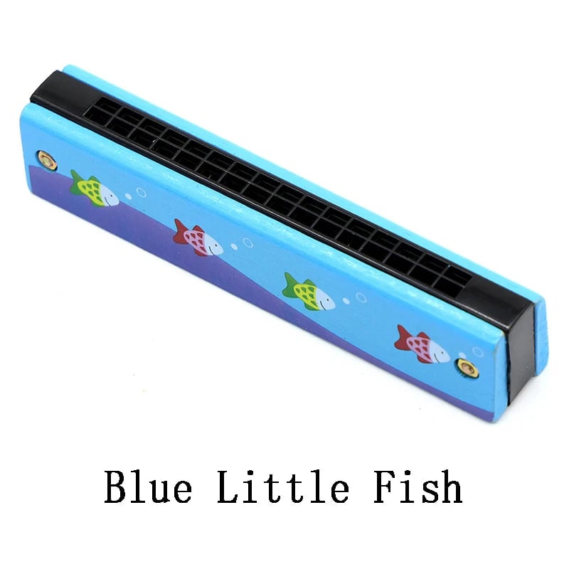Wooden 10 Hole Harmonica Kids Educational Musical Instrument Toy
