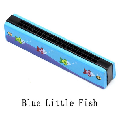 Wooden 10 Hole Harmonica Kids Educational Musical Instrument Toy