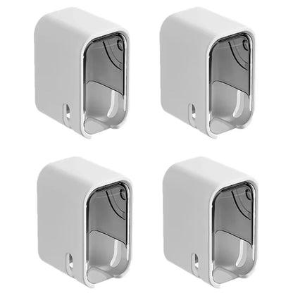 2PCS Wall Mounted Flip-Top Toothbrush Holder Dustproof Storage Rack