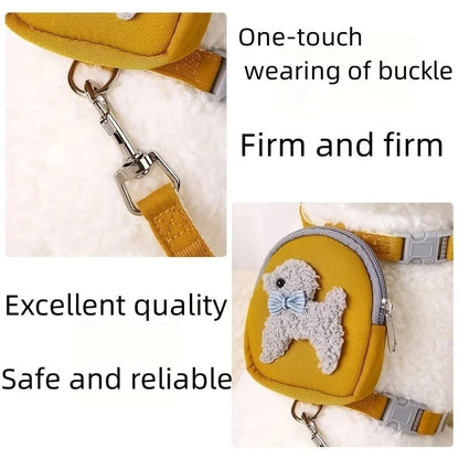 Adjustable Pet Vest Backpack Leash - Small to Medium Dogs