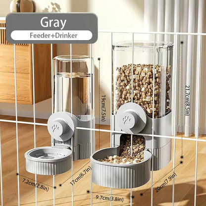 1.2L Automatic Pet Feeder Hanging Bowl for Small Dogs Cats Rabbits
