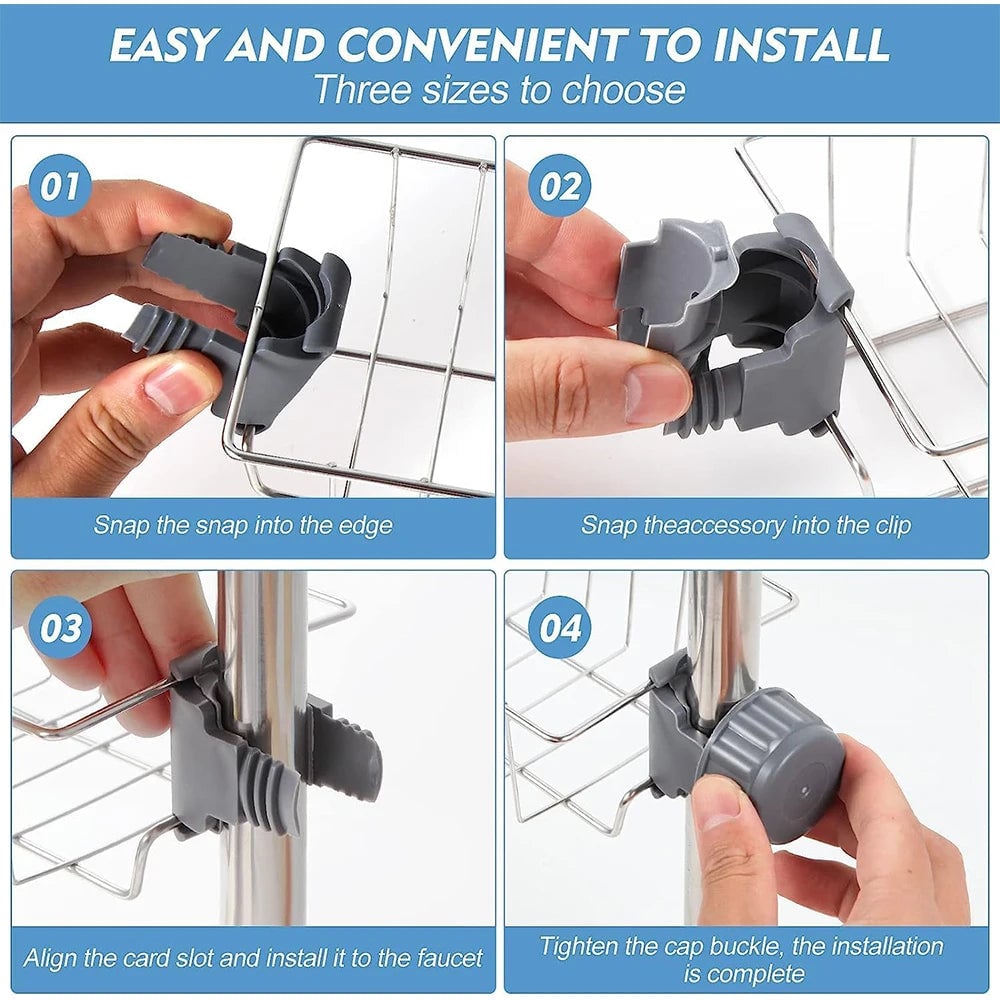 Flexible Kitchen Sink Drain Rack - Sponge Storage & Soap Drainer
