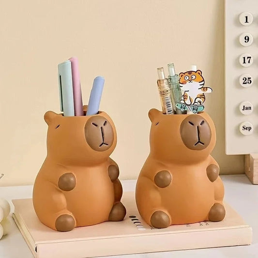 Capybara Desk Organizer - Pen Holder & Makeup Brush Storage