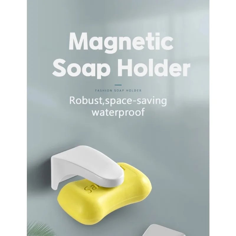 Magnetic Drain Soap Holder - Punch-Free Wall Mount Bathroom Box
