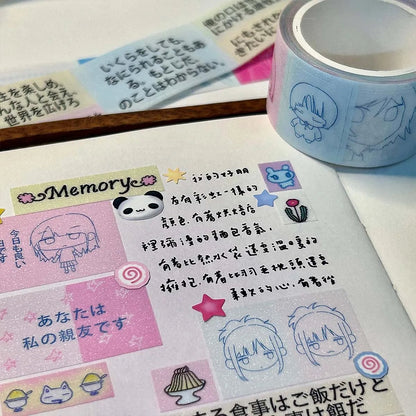 Kawaii Shiny PET Washi Tape Stickers for Scrapbooking & Crafts