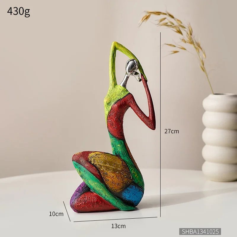 Nordic Abstract Sculpture Figurine - Modern Geometric Home Decor Art