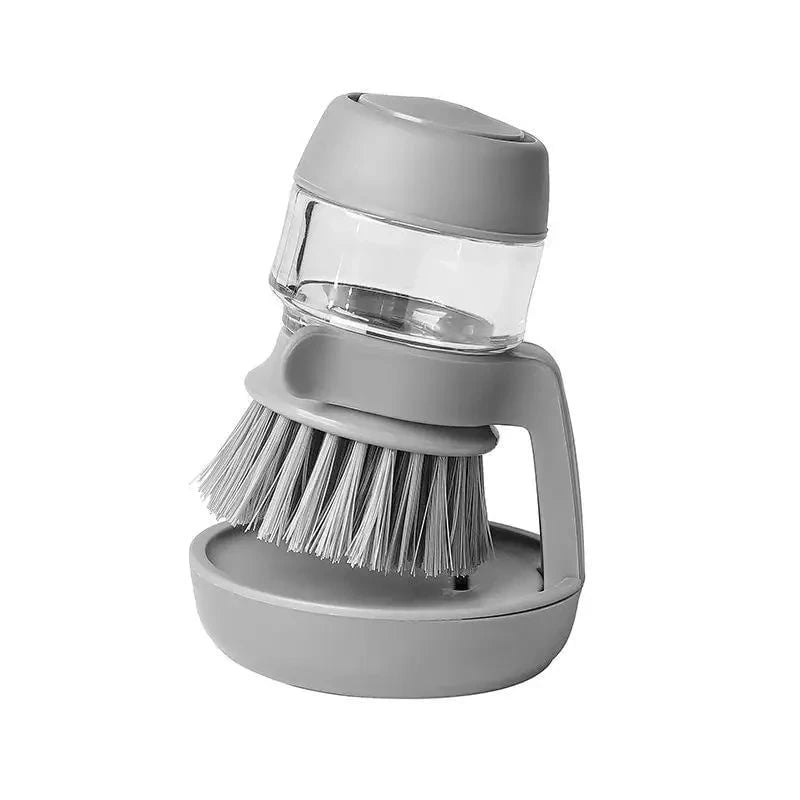 Soap Dispensing Dish Brush Multi-Use Kitchen Scrub Brush with Tray