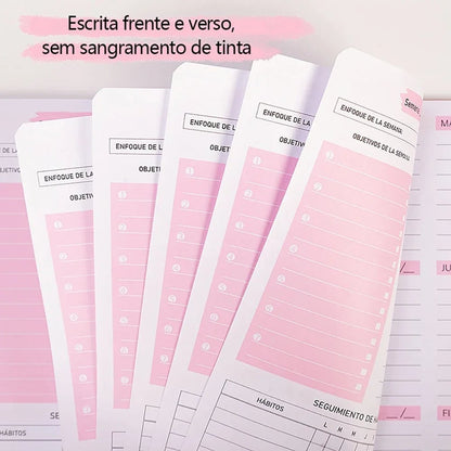 Daily Weekly Monthly Planner Notebook - Student Office Diary Journal