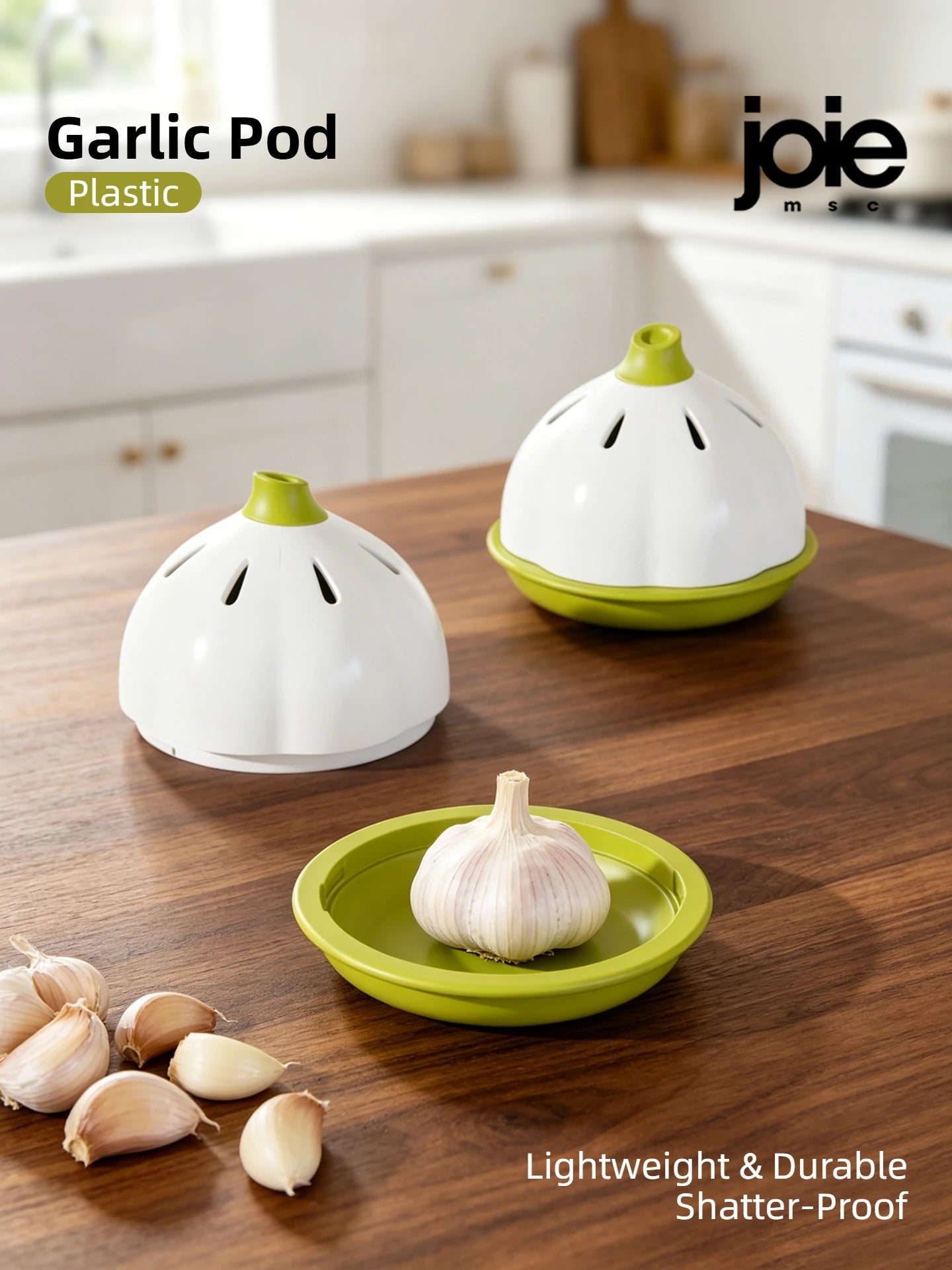 Ceramic Garlic Storage Container - Moisture Proof Anti Mold Design
