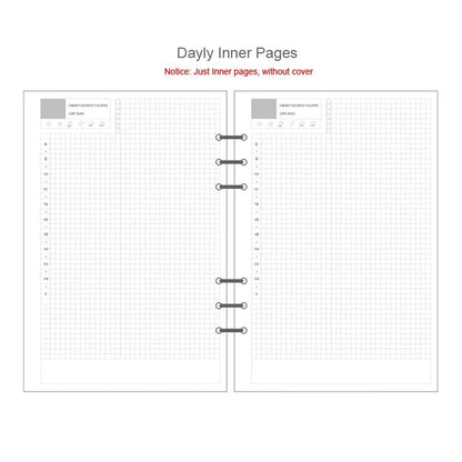 A5 A6 A7 Spiral Notebook Refill Pages 45 Sheets Line Dot Grid Paper