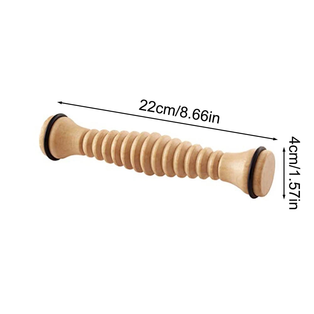 Wooden Foot Roller Massager for Plantar Fasciitis Relief & Stress