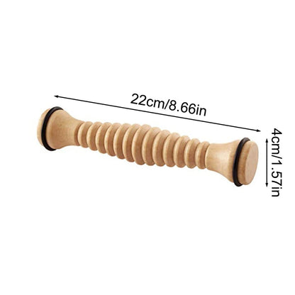 Wooden Foot Roller Massager for Plantar Fasciitis Relief & Stress