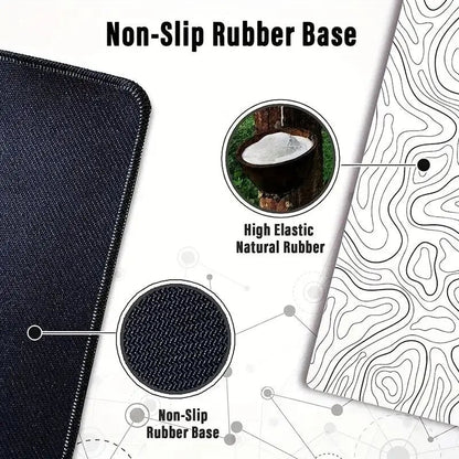 Large Gaming Mouse Pad - Extended Desk Mat with Stitched Edges