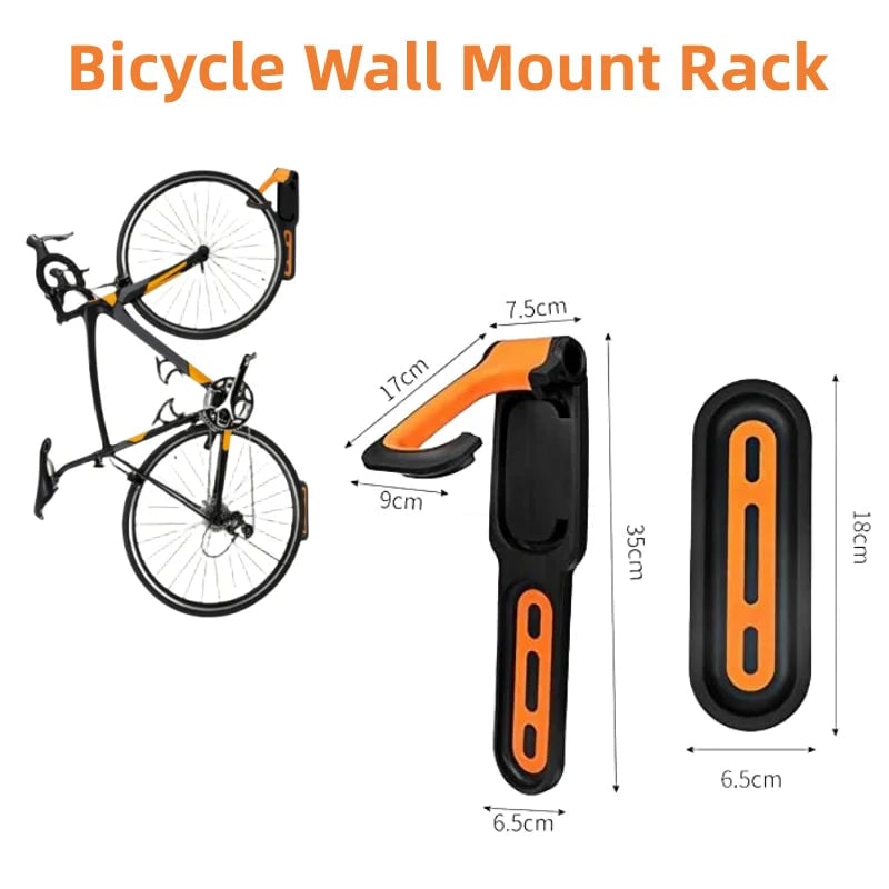 Foldable Vertical Bicycle Wall Mount Rack - MTB Storage Hanger