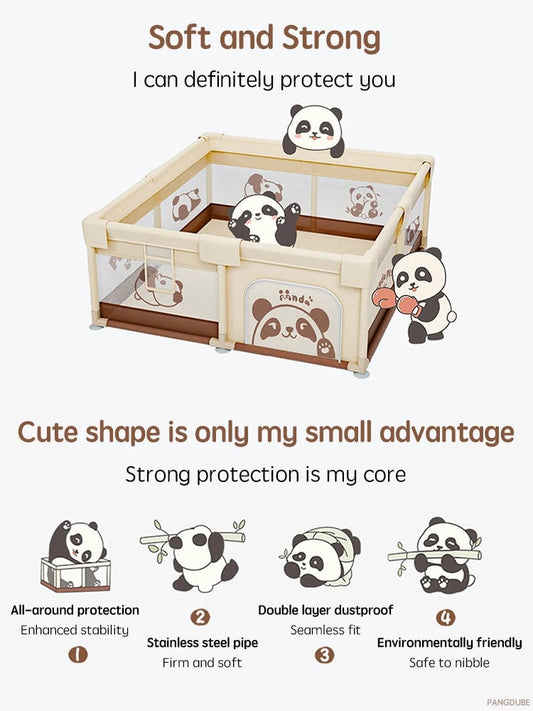 Panda Baby Playpen 4 Adjustable Sizes Activity Gym Safety Fence