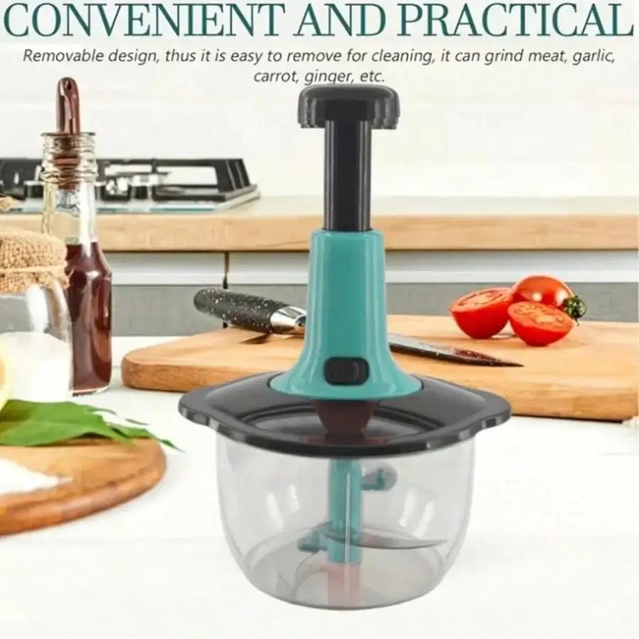 Durable Plastic Vegetable Fruit Herb Chopper - Compact Kitchen Tool