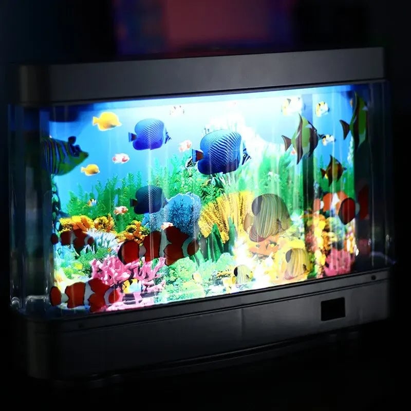 LED Tropical Fish Tank Night Light Artificial Aquarium Motion Lamp