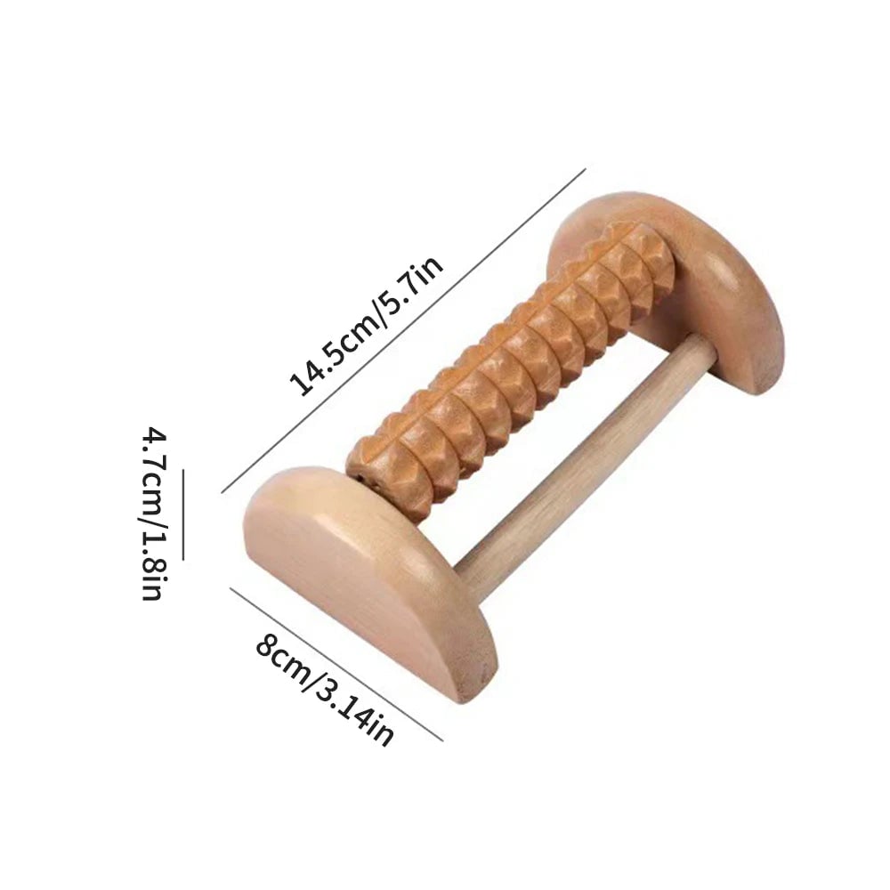 Wooden Foot Roller Massager for Plantar Fasciitis Relief & Stress