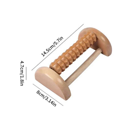 Wooden Foot Roller Massager for Plantar Fasciitis Relief & Stress