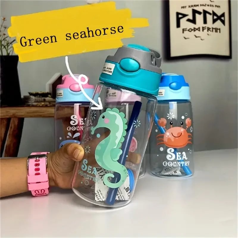 Plastic Straw Water Cup - Duckbill Spout Design for Kids & Adults