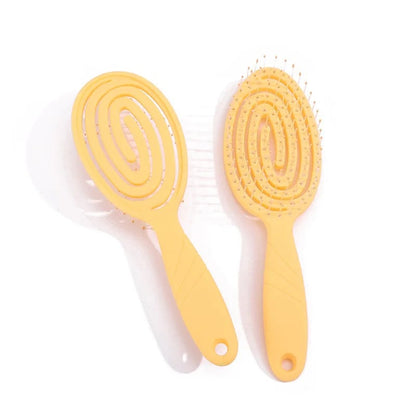 Professional Detangling Hair Brush with Spiral Spring for Curls