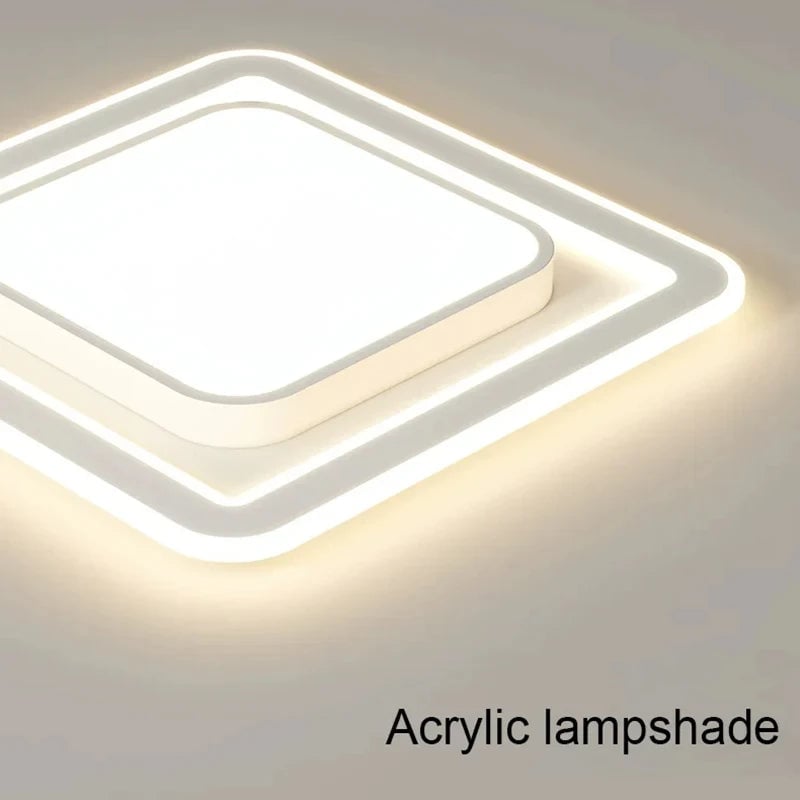 LED Ceiling Light Dimmable Remote Control Round Square Living Room