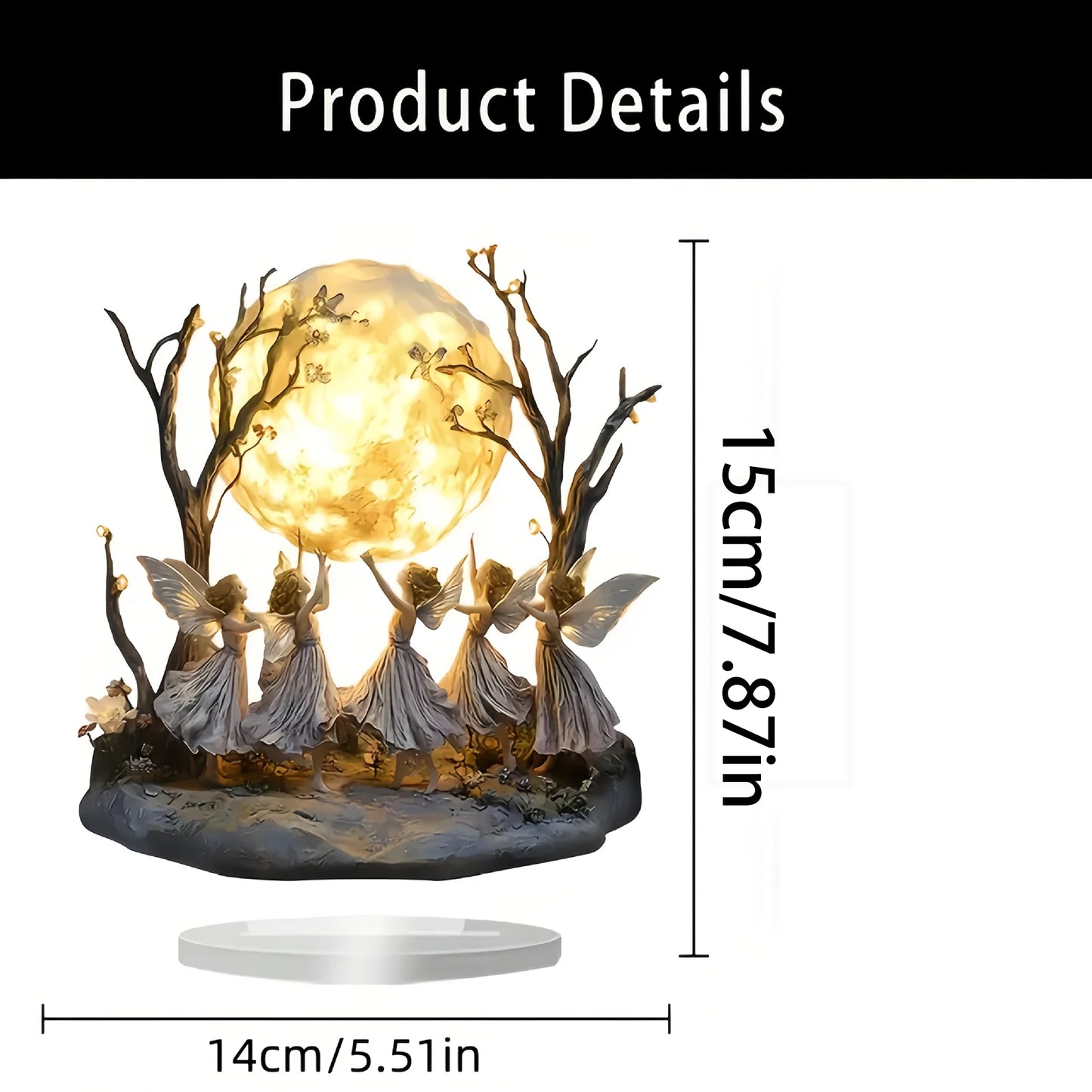 Fairy Moon Dance Ornament - Graceful Desktop Home Decoration