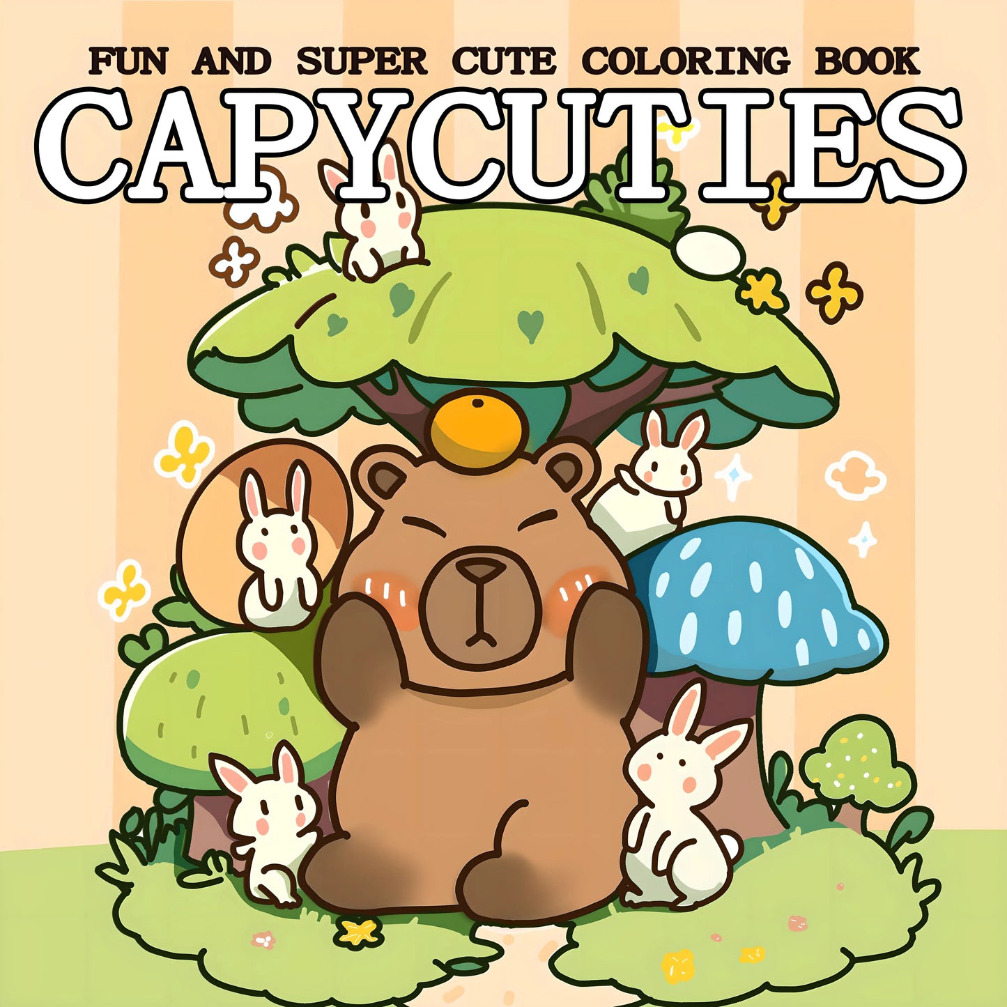 CAPYCUTIES Bold-Easy Patterns Adult Coloring Book - Cute Drawing Gift