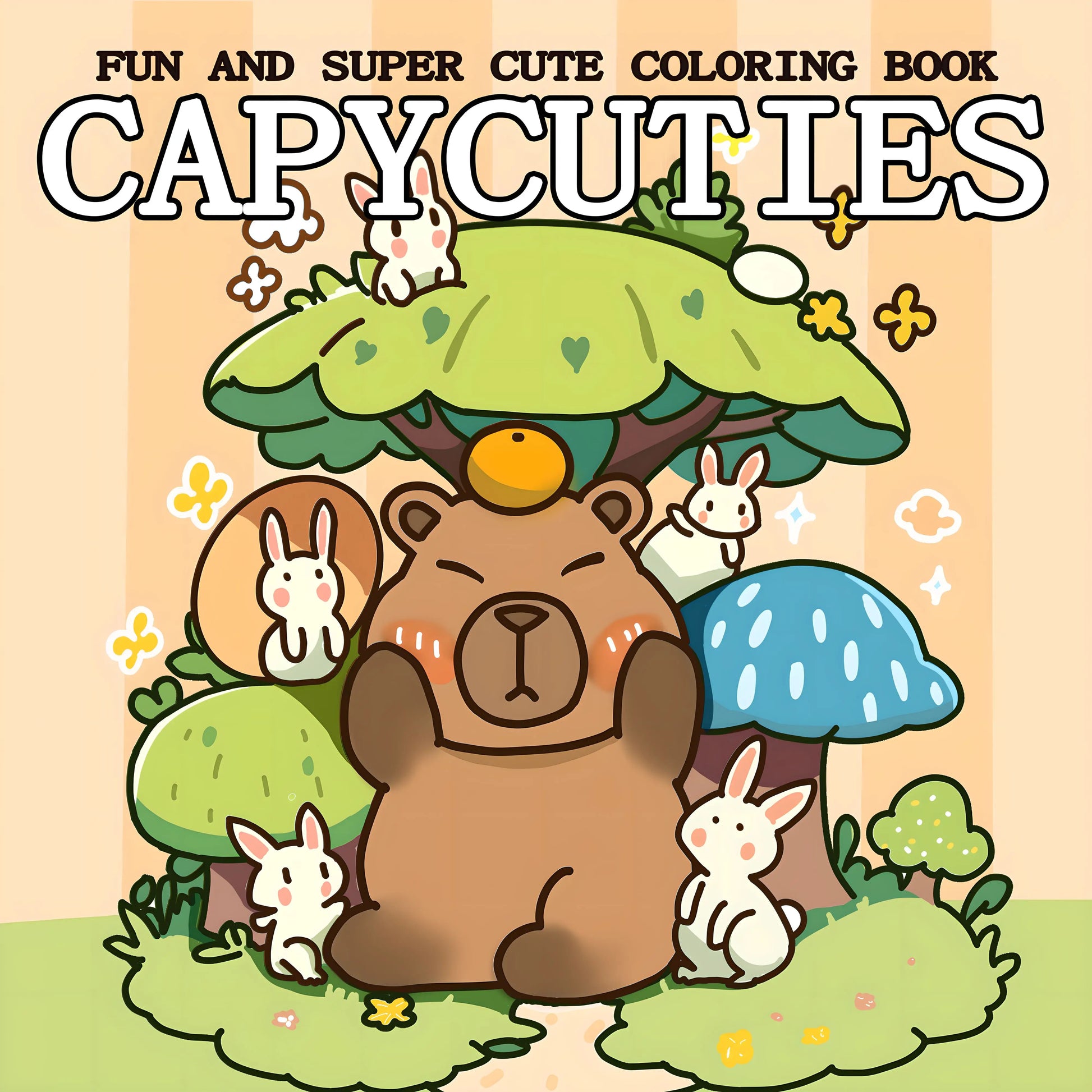 CAPYCUTIES Bold-Easy Patterns Adult Coloring Book - Cute Drawing Gift