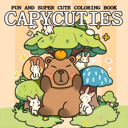 CAPYCUTIES Bold-Easy Patterns Adult Coloring Book - Cute Drawing Gift