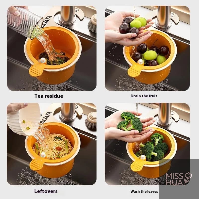 Adjustable Leak Proof Kitchen Sink Strainer Hanging Drainage Basket