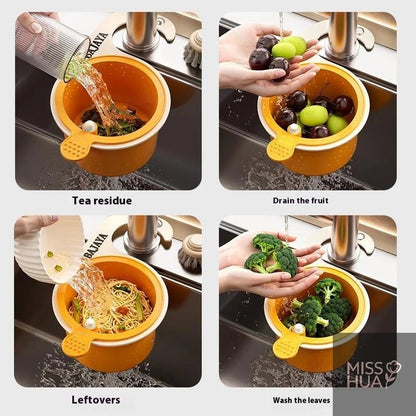 Adjustable Leak Proof Kitchen Sink Strainer Hanging Drainage Basket
