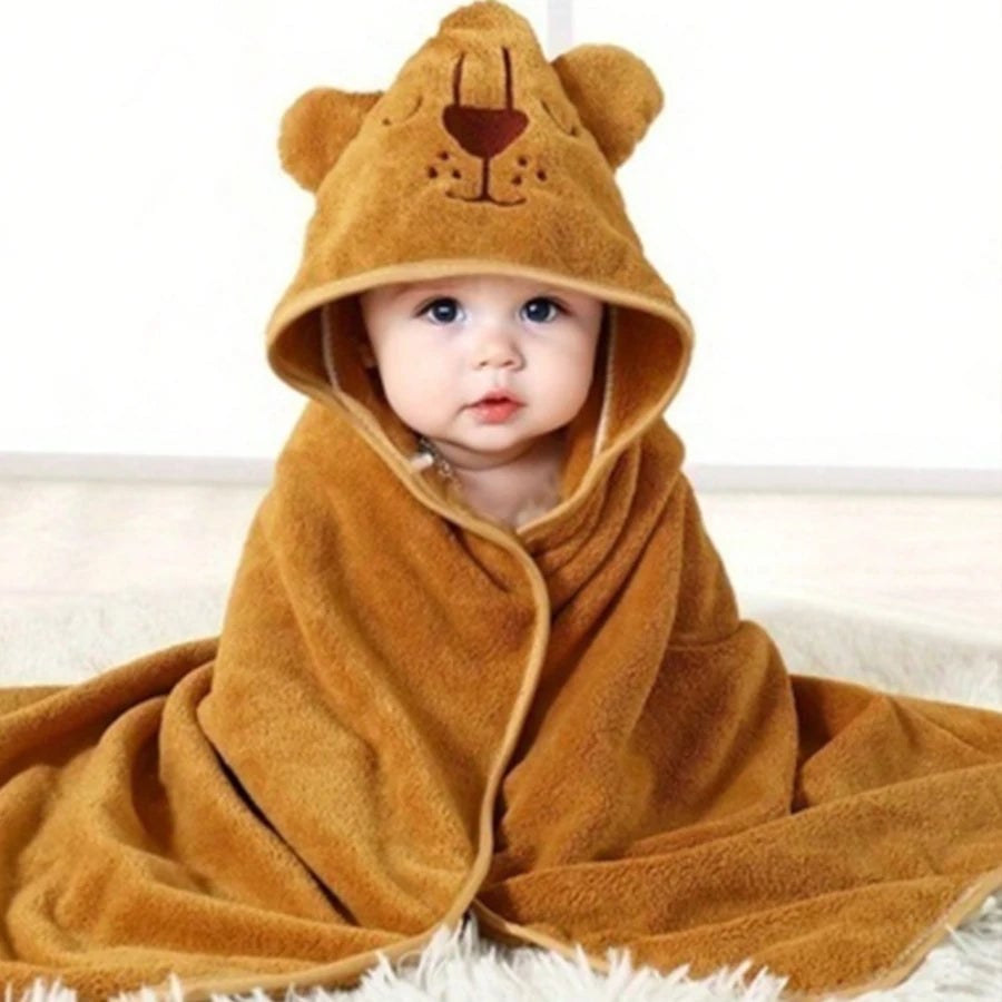 Baby Animal-Shaped Hooded Bathrobe - Quick-Dry Soft Bath Towel Wrap
