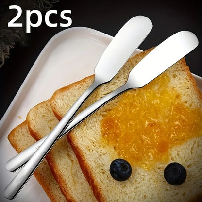 Stainless Steel Butter Knife Spreader Set - 2 Piece Kitchen Tool