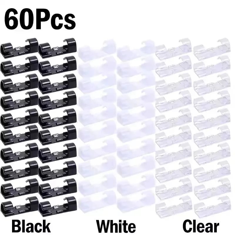 Self-Adhesive Cable Clips Organizer Wire Holder Cord Management