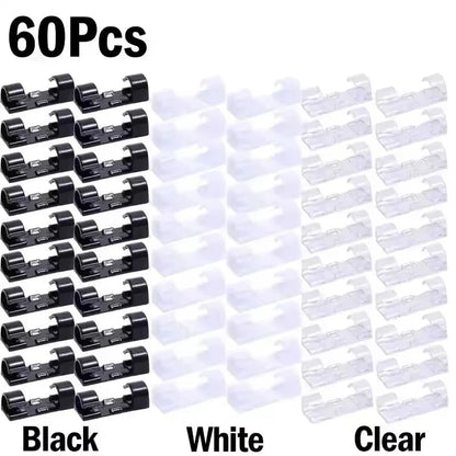 Self-Adhesive Cable Clips Organizer Wire Holder Cord Management