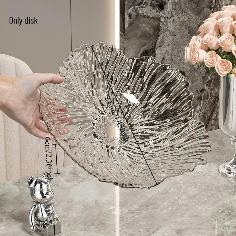 Large Capacity Petal Design Fruit Tray - Light Luxury Snack Serving