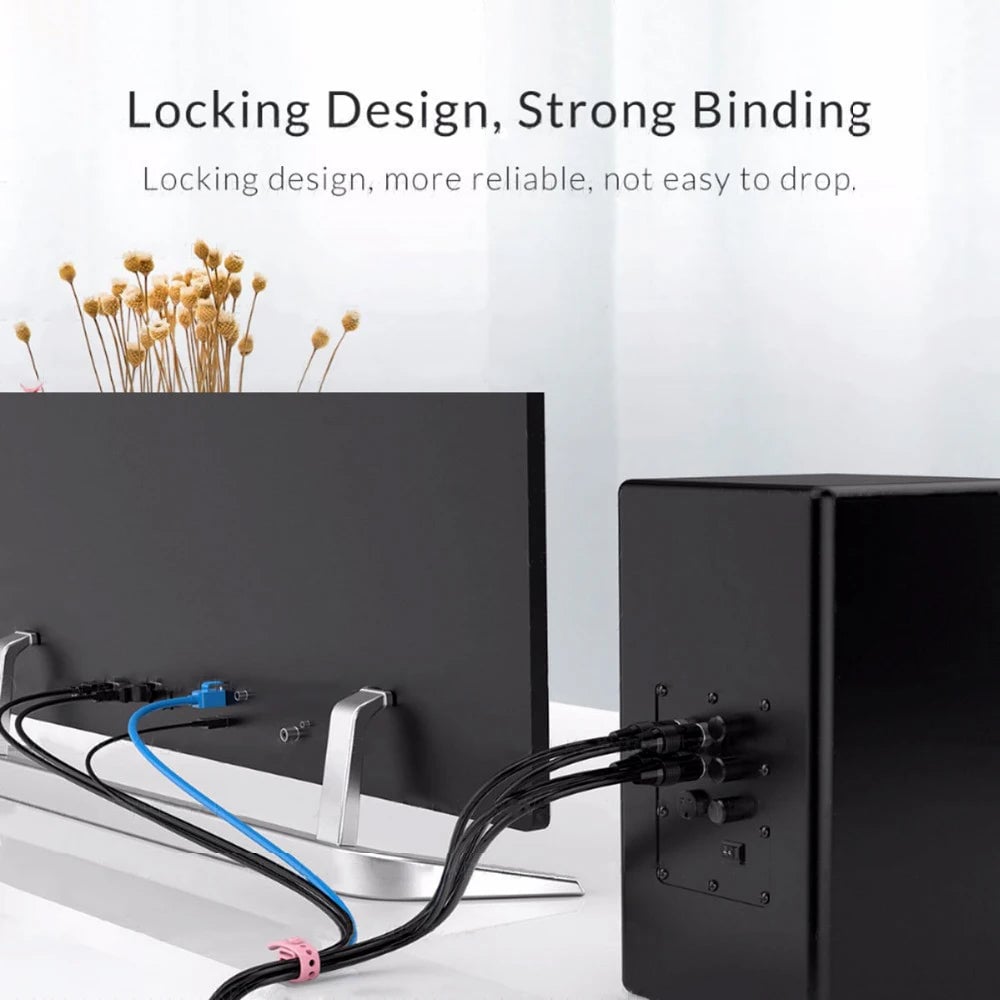 20PCS Silicone Cable Ties Reusable Wire Organizer Cord Holder Straps