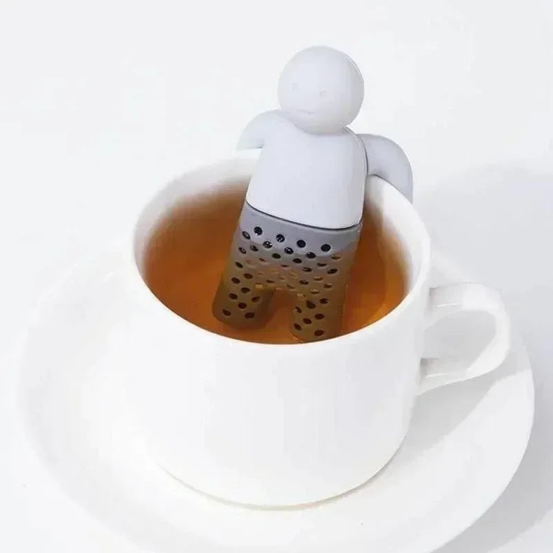 Food Grade Silicone Person Shaped Tea Infuser Strainer Bag