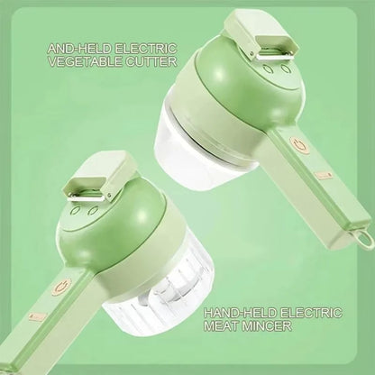 4-in-1 Electric Vegetable Cutter Slicer Chopper Garlic Grinder
