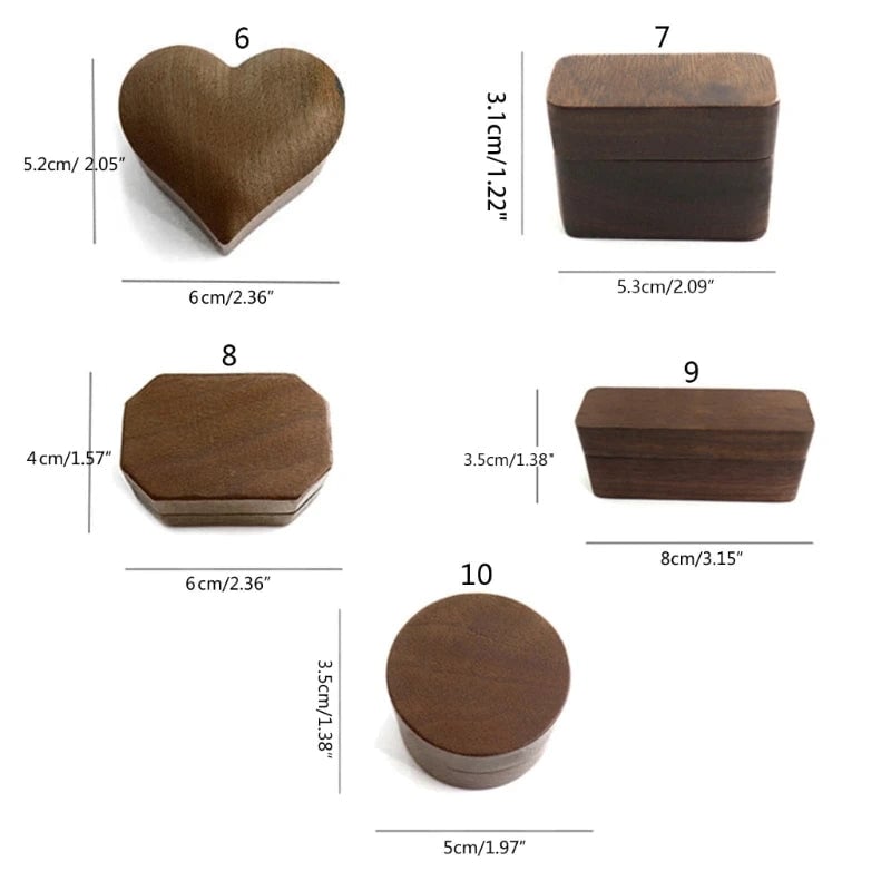 Wooden Ring Box - Premium Jewelry Organizer for Engagement Proposal