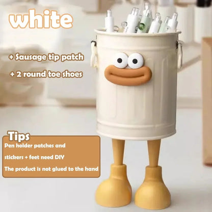 Cartoon Desk Organizer Multi-Compartment Pen Pencil Holder Storage
