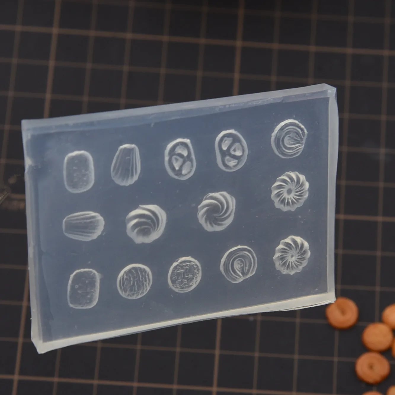 Mini Caramel Cookie Silicone Molds - Food Grade DIY Baking Clay Craft