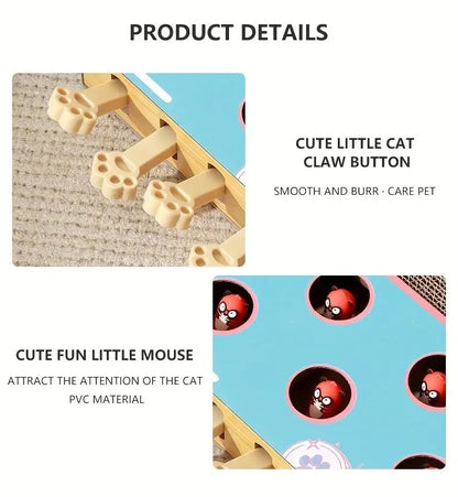 Pop-Up Interactive Cat Scratcher - Corrugated Cardboard Multi-Play Toy