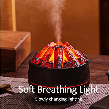 300ml Charcoal Flame Ultrasonic Humidifier Aromatherapy Diffuser