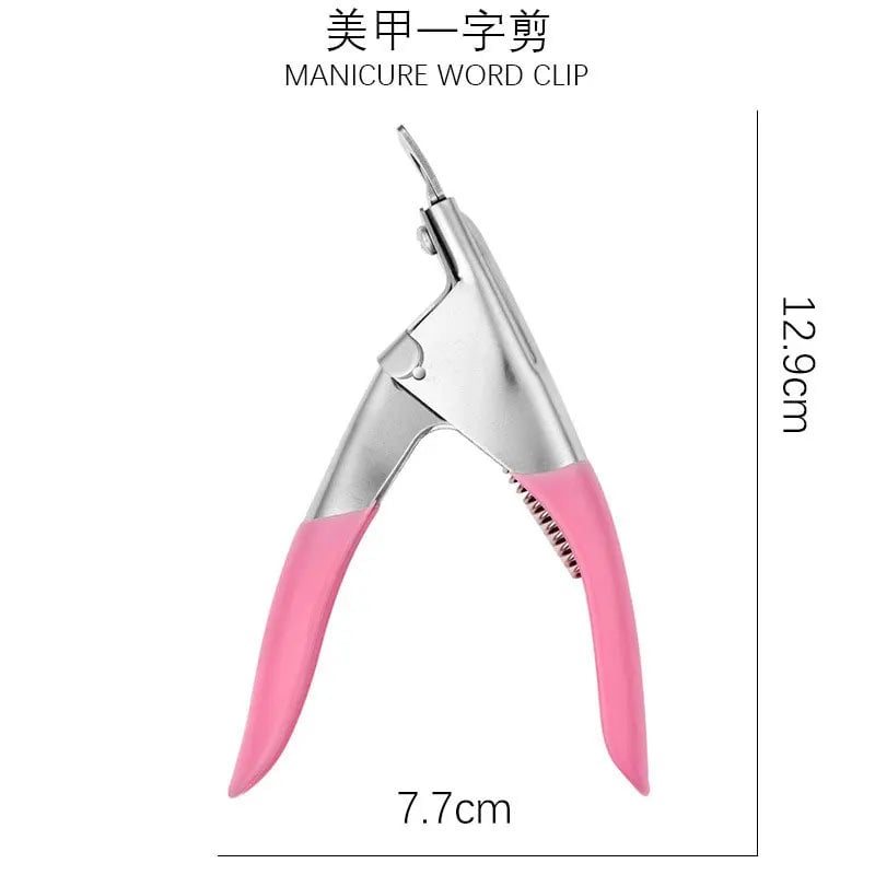 U Shaped Stainless Steel Nail Clipper False Tips Trimmer Manicure
