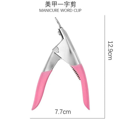 U Shaped Stainless Steel Nail Clipper False Tips Trimmer Manicure