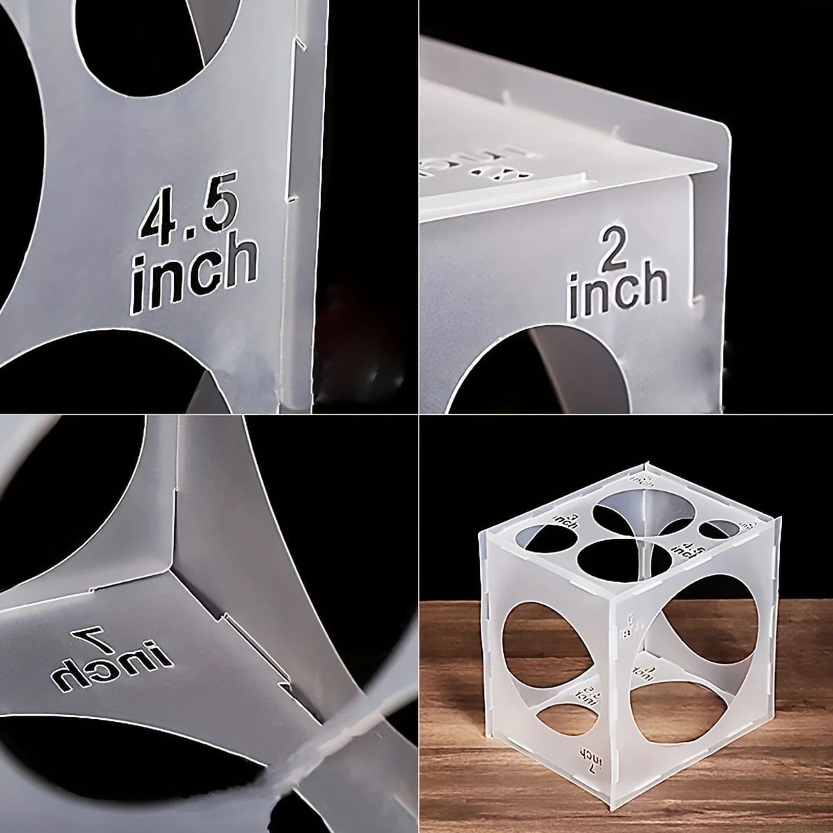 11-Hole Balloon Size Measuring Box - Flexible Holiday Wedding Party Tool